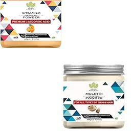 Haria Naturals 100% Pure & Naturals Vitamin-C Powder 100gms & Mulethi Powder 100gms Face Pack (Pack Of 2) 200gms-45