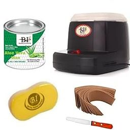 ALOEVERA AND BI PANTHER BLACK HEATER WITH WAX STRIPS,SPATUALA AND SPONGE-image-89