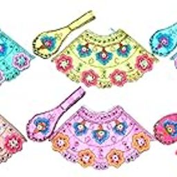 Brij Sugandha Flower Heavy Embroidery Lehanga Poshak – For Devi Idols, Laxmi Maa, Durga Mata Etc. By The Kanha Store-image-31