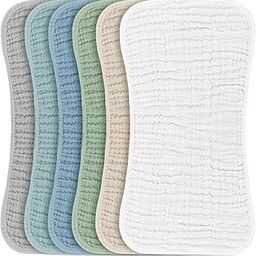 Konssy Muslin Baby Burp Cloths Sets for Unisex- 6 Pack Large 100% Cotton Burping Clothes for Newborn，Baby Girls and Boys-image-69