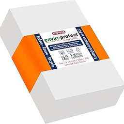 Suvigya Unruled Index Flash Cards, Blank Plain, 4x6 Inch, Large Size, 400 Gsm Ivory Cardstock, White, Pack of 50 Sheets-13