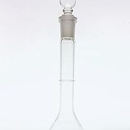 ISKO® Laboratory Volumetric flask With Glass Stopper, Measuring Flask Borosilicate Glass For chemistry Lab Apparatus Class B 2mm glass thickness and 12/21 Socket size set of 2 (50ml)-image-11
