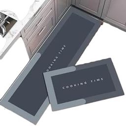 KHUNT ENTERPRISE 2 Pcs Kitchen Mats, Waterproof Memory Foam Kitchen Rugs, Standing Desk Mat Floor Mats, Comfort Runner Rug Carpets for Kitchen Floor, Sink - (120 * 40 cm, 40 * 60 cm, Multicolor)-picture-18