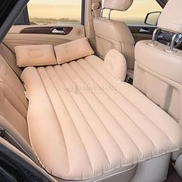 Dada Enterprise Polyvinyl Chloride Inflatable Travel Car Bed Air Sofa with Two Inflatable Pillow for Car Back Seat Fits Most Car Models SUV, Truck, Minivan- Multicolor-image-51