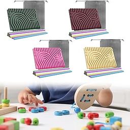 Fashion My Day Fidget Sensory Activity Board Funny Learning Toys for Birthday Airplane Gift Green-image-4
