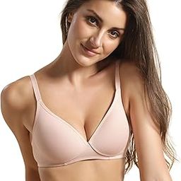 Women's Everyday Supima Cotton T-Shirt Bra - Medium Support, Padded, Non-Wired, Medium Coverage, Plunge Neckline for Ideal Depth-picture-31