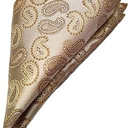 France Men's Designer Pocket Square Paisley Satin Microfiber Free Size-image-88