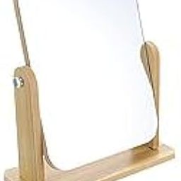 SHOPIVERSE Wooden Desk Square Makeup Mirror - 360 Degree Rotatable, Eco-Friendly Cosmetic Mirror with Adjustable Wooden Stand | Compact Vanity Mirror for Bedroom & Dressing Table-image-70