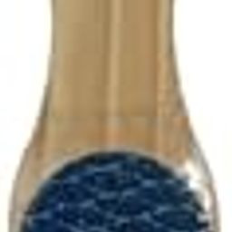 Bamboo Foot Scrubber with Textured Blue Surface, Hanging Loop, Natural Wood-image-35