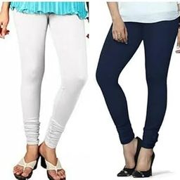 Women's Stretchable Full Length Cotton Churidar Leggings for Womens Pack of 2-image-49