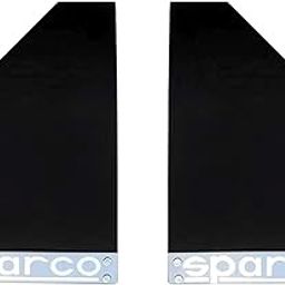 Adroitz Black Sparco Racing Style Rubberized Car Mudflaps For Eeco (Set of 2)-25