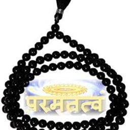 PARAMTATV Kali Hakik Mala Kaali Hakik Stone Rosary Original for Jaap and Puja Big Black-image-48
