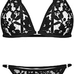 Men's Lace Crossdresser Garter Lingerie Set/Bra Panty Set-image-28