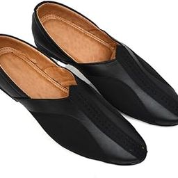 Trendy Geniune Synthetic Leather Men's Black Ethnic Juttis Mojaris & Partys Shoes ll Casual Loafers for Men-image-96