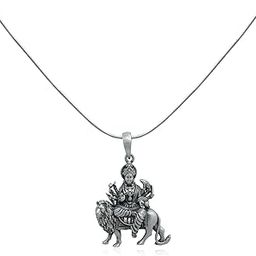 Sherawali Mata Silver 92.5 Pendant, Sterling Silver Jewellery with Certificate of Authenticity & 925 Pendant for men's Silver-image-45