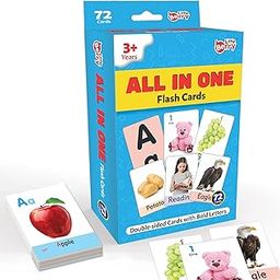 Little Berry All in One Flash Cards for Kids | 72 Double-Sided Flashcards with 120+ Pictures | Preschool Learning & Education Toy for Boys and Girls 1 2 3 4 Years | Learn 14 Primary Topics-picture-14