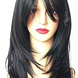 Sheetal Traders Women Hair Wig Black 24 Inches Long Straight Wig | Washable Full Head Hair Wig for Birthday, Party, Wedding, Halloween and Cosplay-image-13