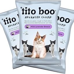 Tito Boo Advanced Cat Litter - 18Kg Bentonite Clumping Litter with Lavender and Lemon Fragrance - Low Dust Formula for Clean and Fresh Smelling Home-11