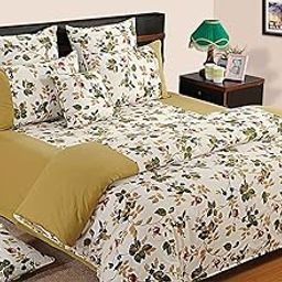 Swayam Cotton 1 Single Duvet Cover | Rajai Cover | Quilt Cover | Comforter Cover | White | Floral-image-59