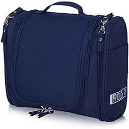 Travel Toiletry Waterproof Bag/Cosmatic Bag/Hanging Side Open Toiletry Bag/Extra Large Travel Makeup Organiser Bag for Women&Men/Shaving Kit Storage Travel Kit Pack with Hook (Blue).-image-102