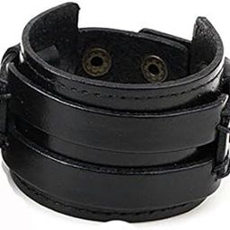 Leather Cuff Double Wide Bracelet Fashionable Rope Bracelet for Boys-33