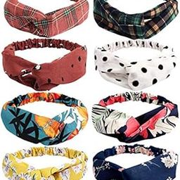 Soft Headbands for Women, 8pcs Top Knot Headbands for Women, Cross Bow Headbands, Turban Boho Headbands for Women, Hair Hoop Hairbands Hair Accessories for Women Girls Styling Hair Accessories-25