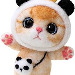 ATORSE DIY Handmade Cat Needle Felting Kit for Beginners with Basic Tools White|Crafts|Needlecrafts & Yarn|Spinning & Felting|Roving Wool & Fibers-picture-12