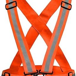 orange safety reflective adjustable vest belt high visibility gear stripe-image-36
