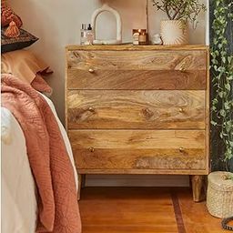 Solid Wooden Chest of Drawers |3 Drawers Dresser for Bedroom or Living Room | Storage Dresser | Classic Wooden Dresser | Bedroom Dresser | Natural | 30 x 16 x33 Inches-image-74
