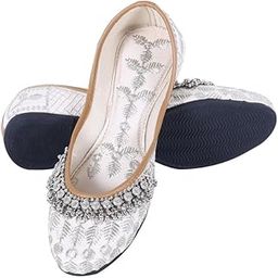 Women’s Rajasthani Embroidered with Payal Punjabi Mojari’s Juti Jutis Shoe-image-7