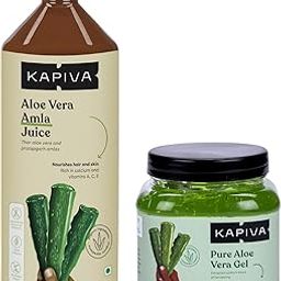 Kapiva Aloe and Amla Juice + Aloe Vera Gel | Ayurvedic Combo for Clearer Skin and Stronger Hair (1L+500g)-image-55