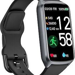 Amzhero Health Fitness Tracker with 24/7 Heart Rate, Blood Oxygen, Blood Pressure, Sleep Tracker, 5ATM Waterproof Activity Trackers with Step Tracker, Bluetooth Pedometer (S & L Bands Included)-picture-25