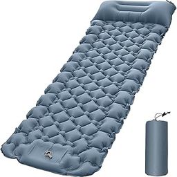 Camping Sleeping Pad - Eacam Extra Thickness Inflatable Sleeping Mat with Pillow, Compact Ultralight Waterproof Camping Air Mattress for Backpacking, Hiking, Tent, Traveling-image-92