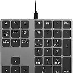 LICAEVEY Slim Wired Numeric Keypad with USB C Hub - 34 Keys Portable Number Pad for Laptop & PC, 400Mbps Data Transfer, Plug Play USB Numpad Keyboard-image-56