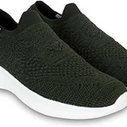 Women's Knitted Upper Memory Foam Shoes for Walking, Gym Training, Casual, Sports - Women's Lightweight Athleisure Knitted Active Wear Slip-On Casual Shoes-image-45