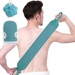 Exfoliating Back Scrubber for Shower,Back Washer For Shower with Korean Exfoliating Gloves Mitt for Body Cleansing,Exfoliating Body Scrubber for Men and Women-image-91