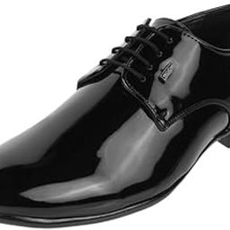 Men Faux Leather Glossy Lace-Up Formal Shoes-image-46