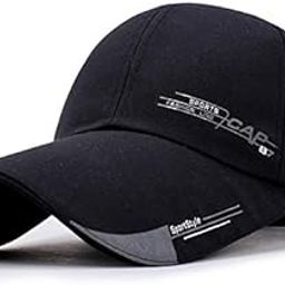Alexvyan Men Cotton Sun Visor Cap Sport Baseball Golf Cricket Adjustable Breathable Summer Cap For Golf Tennis Cricket Cycling Running - Sun Uv Protection(Black,L)-image-25