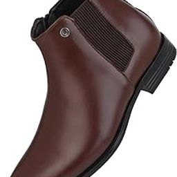AlbertoITorresi Fox Leather Chelsea Boots For Men-image-81