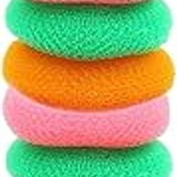 GUDSTICK Round Nylon Dish Scrubber Scouring Pads for Kitchen Cleaning – Plastic Dish Scrubbers for Dishes, Pots, & Tiles – Heavy Duty Multi-Purpose Cleaning Pads – Pack of 12 (Multicolor)-12