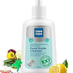 Mee Mee Food Grade Liquid Cleanser 300ml | Anti-Bacterial, Kills 99.9% Germs, 100% Natural Formula | For Baby Bottles, Accessories, Toys, Fruits & Veggies | One Drop Cleaning, Dermatologically Tested-image-52