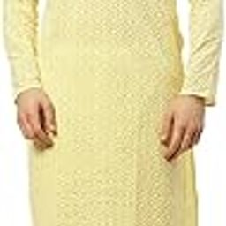 Men's Embroidered Straight Kurta Pyjama Set.-picture-50
