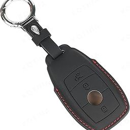 KOTHIA Premium PU Leather Car Key Cover with Keychain-Stylish Black Color Compatible for Mercedes Benz A-Class | E-Class | C-Class | GL-Series | Maybach | S-Class | EQS-image-99