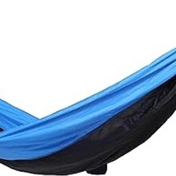 FabSeasons Double Camping Hammock - Lightweight Nylon Portable Hammock, Best Parachute Double Hammock for Backpacking, Camping, Travel, Beach, Garden Yard. 118"(L) x 78"(W) (6X9, Blue::Black)-image-95