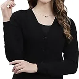 monte carlo Womens Solid V Neck Full Sleeve Wool Casual Sweater (1230710VN)-picture-40