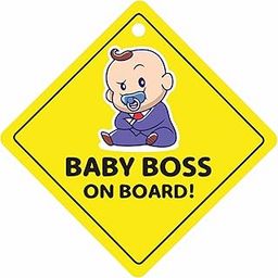 Baby On Board Car Hanging Sign (4.7 X 4.7 Inch) (Baby Boss)-image-39