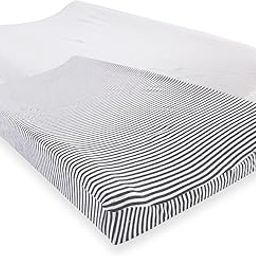 Touched by Nature Organic Cotton Changing Pad Cover, 2 Pack, White and Charcoal, One Size-image-7