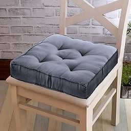 Kuber Industries Chair Pad|Chair Cushion Pad|Chair Cushion|Cushion for Car Pad, Office Chair (Grey)-10