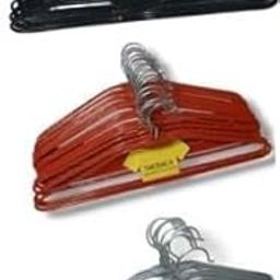 treback Hangers for Clothes Steel Hanger with Plastic Coating Heavy Hanger Steel Shirt Pack of 30 Hangers for Shirt (Red, Grey, Black)-image-76