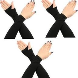 Relieco Nylon Arm Sleeve For Men & Women (Free, Black)-image-19